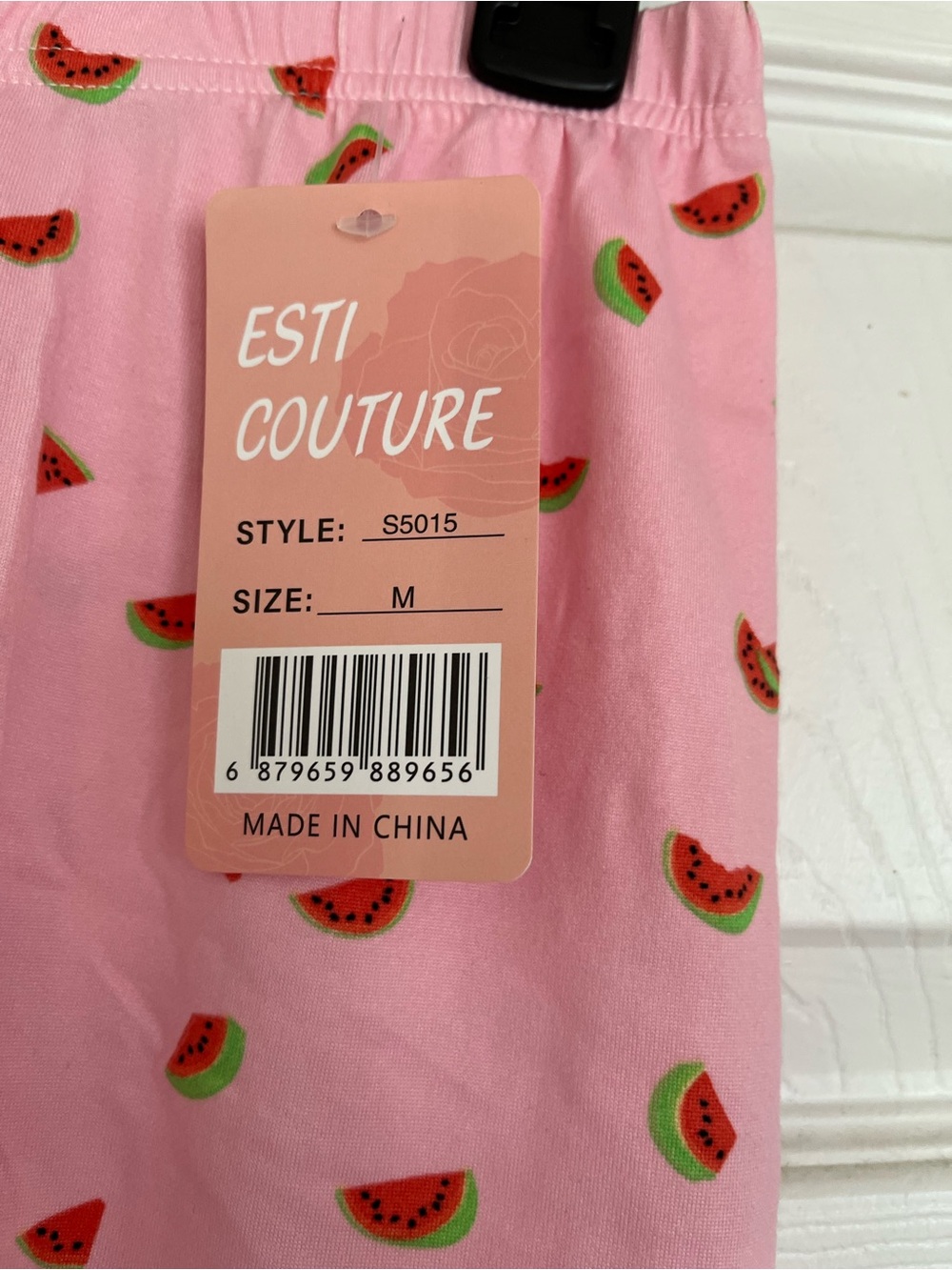 Pink Watermelon-Print Pajama Shorts - Picture 5 of 10